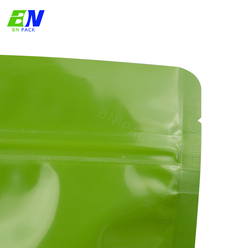 Beg Berdiri Terbiodegradasi Boleh Kompos Bahan Plastik Lutsinar PLA Dengan Zip