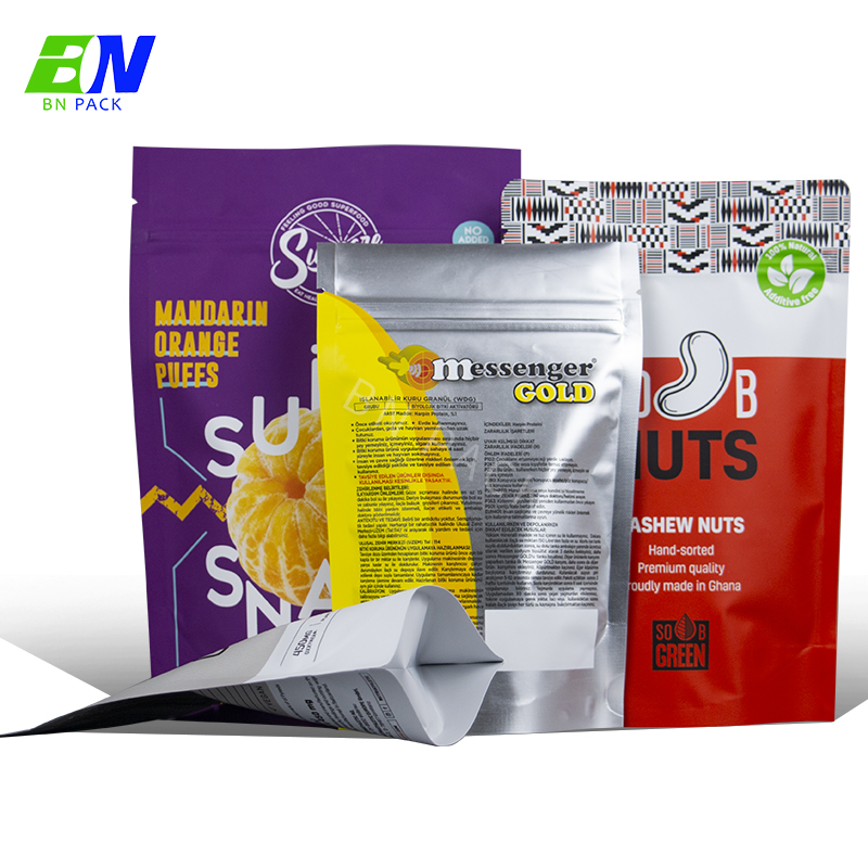 PLA Biodegradable Stand Up Pouch Beg Makanan Anjing Beg Plastik Dengan Zip