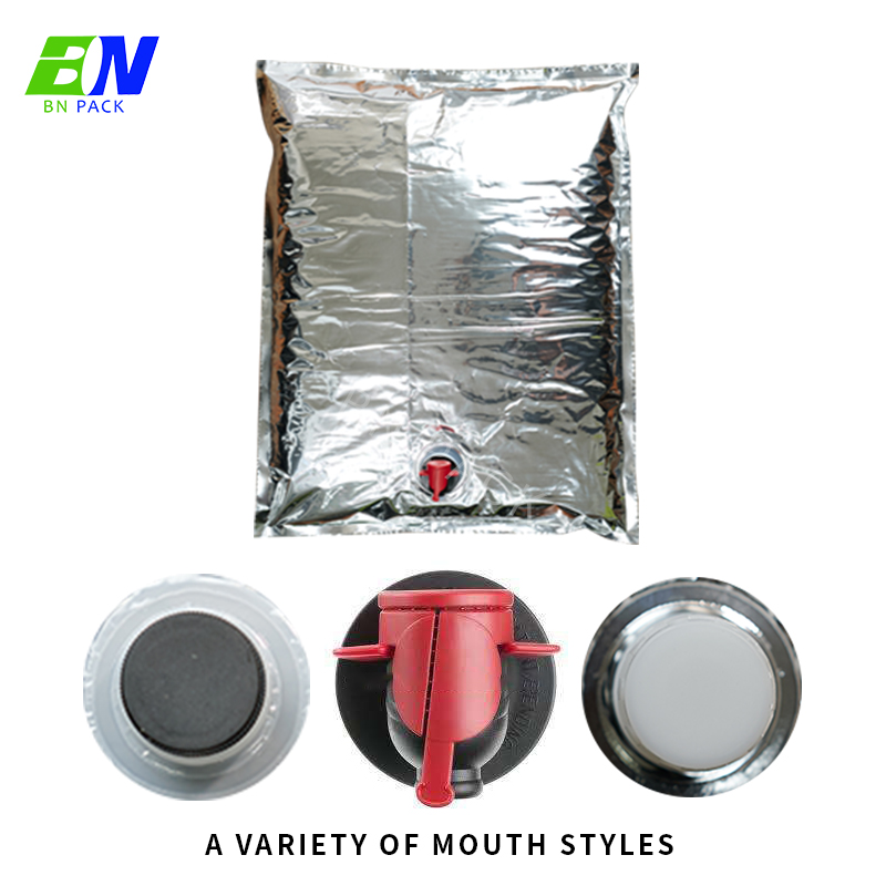 Beg Wain Plastik Gred Makanan 3L/5L/10L Dalam Kotak Dengan Beg BIB Cetakan Tersuai