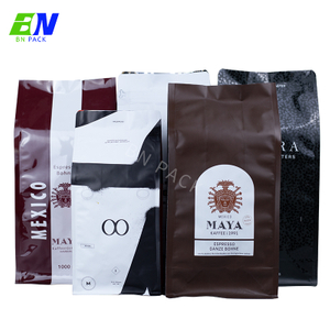 Hot Stamp Flat Bottom Pouch 250g Pembungkusan Kopi Mesra Alam Pembungkusan