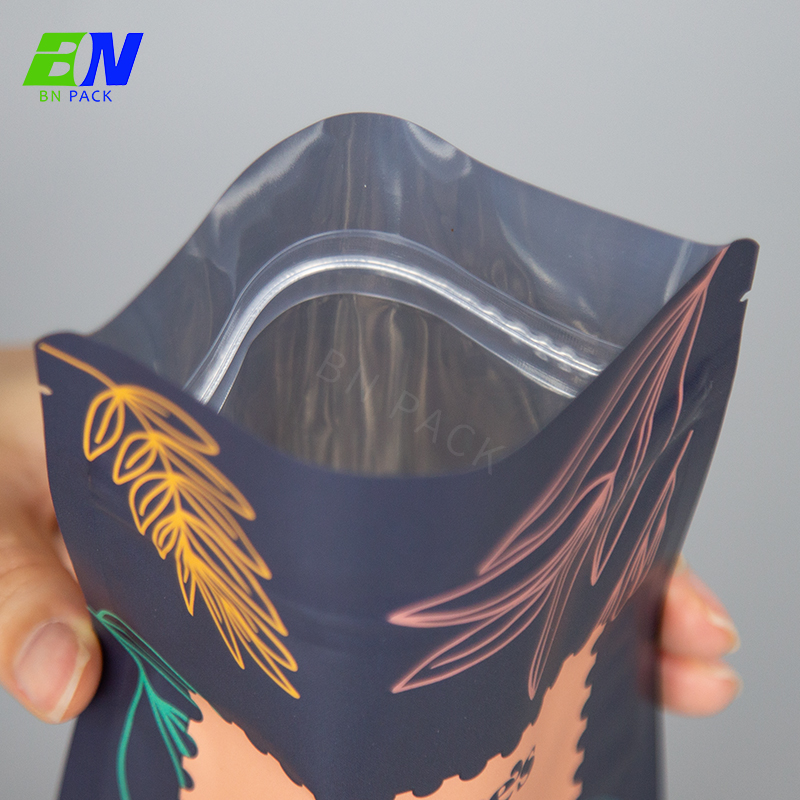 Beg Berdiri Makanan 250g 500g Stand Up Tea Coffee yang Disesuaikan dengan Tingkap