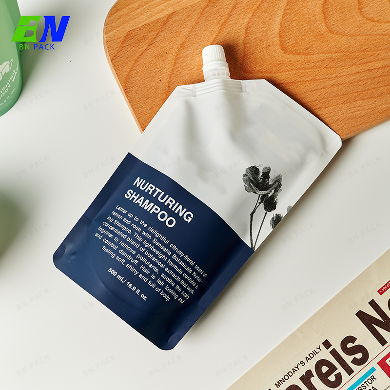 500ml 1L 2L 3L Kertas Kraft Diisi Semula Kantung Pembungkus Minuman Cecair Bercetak Tersuai